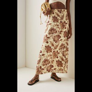 Sir Rei Floral Linen Maxi Skirt